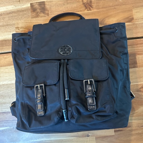 Tory Burch Black Nylon Backpack - Picture 10 of 13